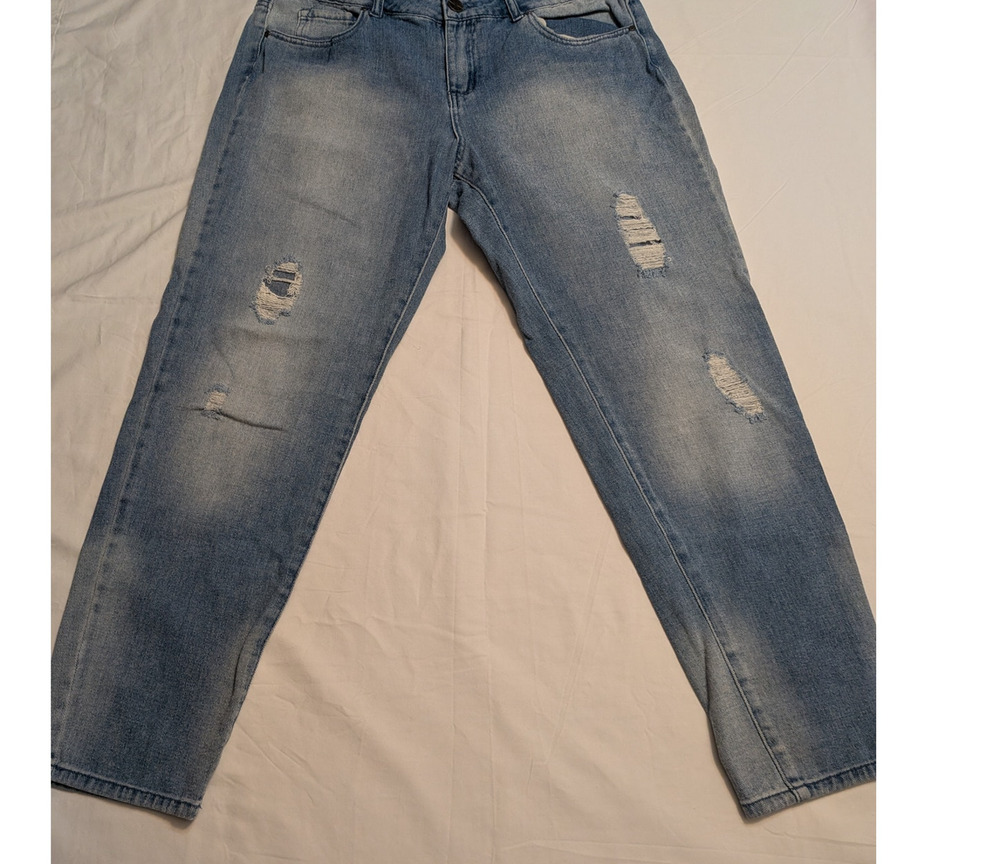 Kasdashian Premium Denim Jeans,Vintage Faded,Ripped